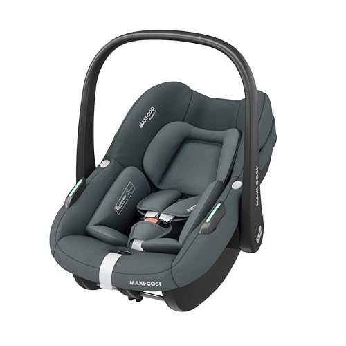 Maxi-Cosi Pebble S i-Size, Babyschale, 0–15 Monate, 0–13 kg, 40–83 cm, leichter i-Size Kindersitz, Click&Go-Installation, G-CELL Seitenaufprallschutz, Sitzverkleinerer, Tonal Graphite
