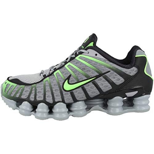 NIKE Herren Shox TL Sneaker, Wolf Grey Lime Blast Black, 45.5 EU
