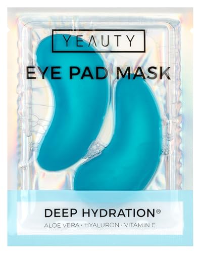 YEAUTY DEEP HYDRATION EYE PAD MASK, feuchtigkeitsspendende Augenpads mit Aloe Vera, Hyaluron und Vitamin E gegen trockene und spröde Haut, für eine optimal durchfeuchtete Augenpartie