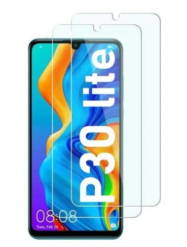 [2 Stück] Panzer Schutz Glas kompatibel mit Huawei P30 Lite Displayschutzfolie,Schutzfolie Schutzglas 100% Fingerabdrucksensor Nano 9H
