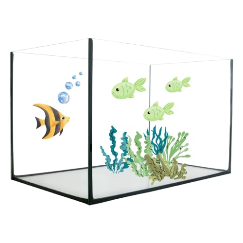 Aquarium Becken Rechteckig Glas Aquariumbecken Mini Aquarium Salzwasseraquarium Nano Glasbecken Glasaquarium Aufzuchtbecken 40x25x25 cm 25 L