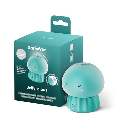 Satisfyer Jellycious Druckwellenvibrator | Quallen-Design mit 2 Motoren | Airpulse & Vibration | Wasserdichter (IPX7) Klitoris Vibrator | Sex-Spielzeug für Frauen | Toy für unterwegs