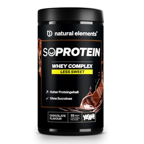 natural elements Whey Protein Pulver Schoko 1kg, 23g Protein pro Portion