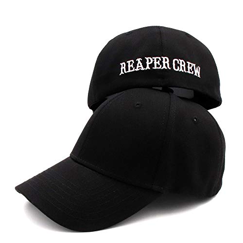 CHENGGI Cap SOA Schwarze Hüte Sons Anarchy for Reaper Crew Fitted Baseball Cap Damen Herren Buchstaben Bestickter Hut Hip Hop Hut Für Herren