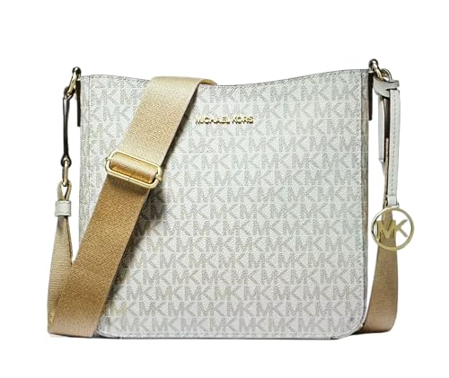 Michael Kors Kleine Umhängetasche aus Leder, Hellcremefarben, Helles Cremeweiß, Small