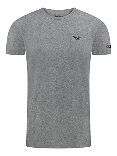 Pepe Jeans Herren Original Basic 3 N T-Shirt, Grau (Grey Marl), M