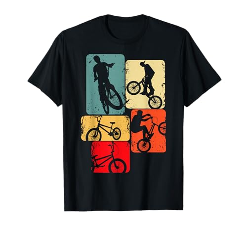 BMX & Freestyler T-Shirt für Kinder & Teenager, Unisex, Schwarz, Kurzarm, S (Kleinkind), Klassische Passform, Retro, Sport, Kinder, Weihnachten, Geburtstag