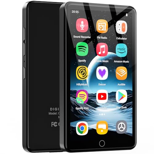 32GB MP3 Player mit Bluetooth und WiFi, 4.02“ IPS HD MP4 Player mit Lautsprechern, Musik Player für Kinder mit Android 13 OS, Android MP4 Player mit Spotify, Play Store