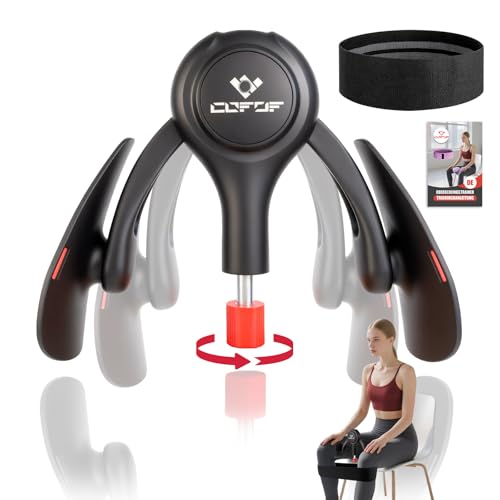 Oberschenkeltrainer, 15-70 lbs Beckenbodentrainer für Frau, Multifunktionaler Gesäßtrainer, Po Trainer mit Resistance Bands, Beinpresse für Zuhause, Beckenboden Trainingsgerät zum Formen, Yoga