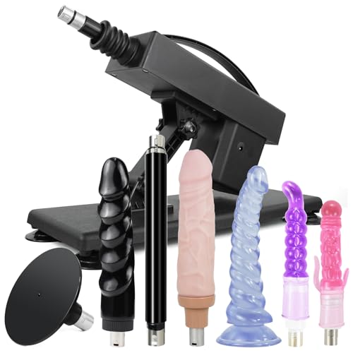 Sexmaschine,Dildo Maschine mit 3XLR-Anschlüssen,Automatisch Fickmaschine mit 7 Sex Spielzeug Zubehör,10cm Saugnapf Adapter,Fickle Maschinen Sexspielzeug für Frauen,Männer und Paar