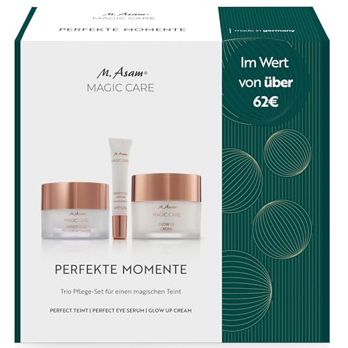 M. Asam MAGIC CARE Geschenkset mit Glow Up Cream (50 ml), Perfect Eye Serum (7 ml) & Perfect Teint (30 ml) - Anti-Aging Pflege, Weihnachtsgeschenkidee für Frauen, Pflege & Make-up Geschenkset