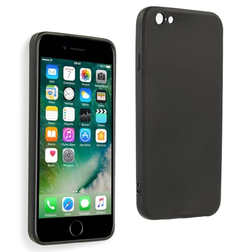 REY Schwarz Silikonhülle TPU für iPhone 6-6S, Handyhülle Premium Kratzfest TPU Durchsichtige Schutzhülle, Ultradünne 0,33 mm
