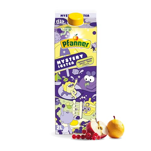 Pfanner Eistee Mystery Johannisbeere Apfel Yuzu – 1 x 2 l Ice Tea - direkt aufgebrühter Tee – Eistee-Karton
