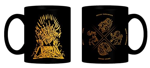 Game of Thrones Keramiktasse - 320 ml - in Geschenkpackung 12x9x10 cm, Schwarz