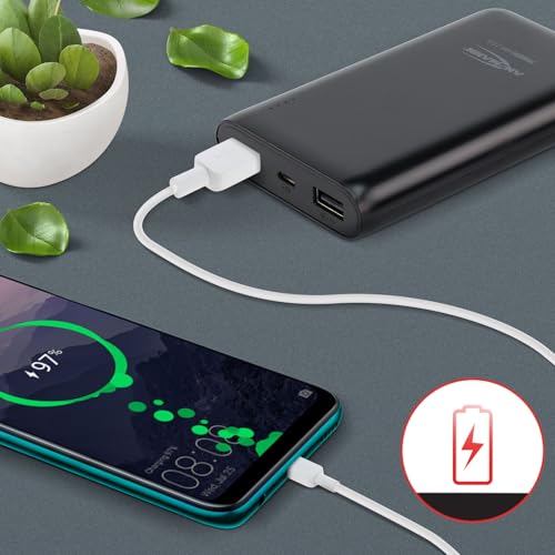 Huawei Datenkabel / Ladekabel - Micro USB - Grau/Weiß - kompatibel mit Huawei Mobiltelefonen mit Micro USB Anschluss