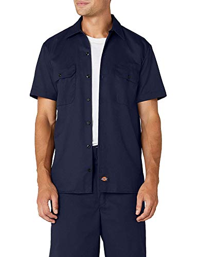 Dickies Herren Regular Fit Freizeit Hemd Shrt/S Work Shirt, Kurzarm, Blau (Navy Blue NV), Gr. XX-Large (Herstellergröße: XXL)