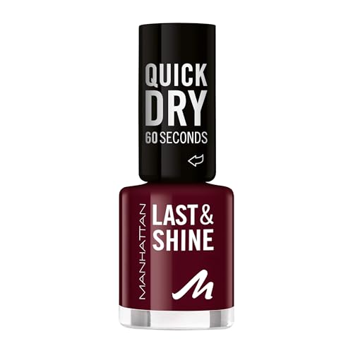 MANHATTAN Last & Shine schnelltrocknender Nail Polish, veganer & tierversuchsfreier Nagellack, langanhaltend, ultraglänzendes Finish, 8ml, Fb. 730 Your Favourite