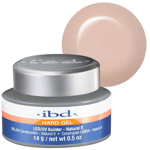 IBD Hard Gel – LED/UV Builder Gel Natural II, 1er Pack (1 x 14 g) – MADE IN USA – Nagelaufbau zu Hause – ohne Termine und laute Nagelstudios