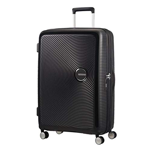American Tourister Soundbox - Spinner L Erweiterbar Koffer, 77 cm, 97/110 L, Schwarz (Bass Black)