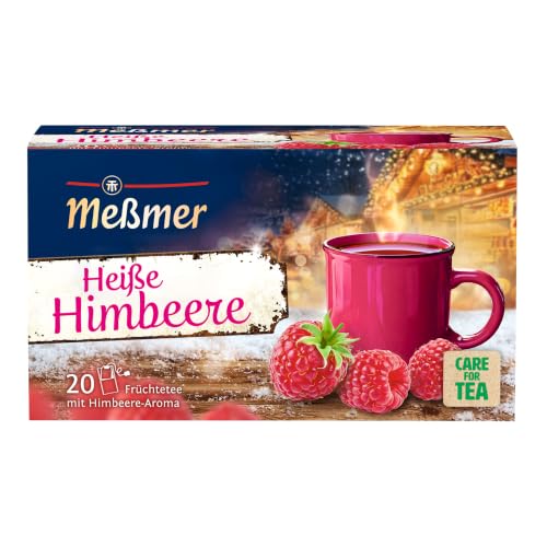 Meßmer Heiße Himbeere - Früchtetee mit Himbeere-Aroma, 20 Teebeutel