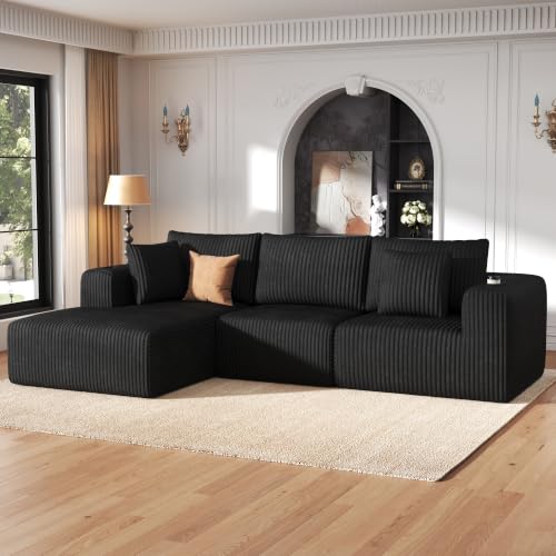 DURASPACE 275cm Ecksofa Modulares Sofa, L-Form 3-Sitzer Boneless Couch