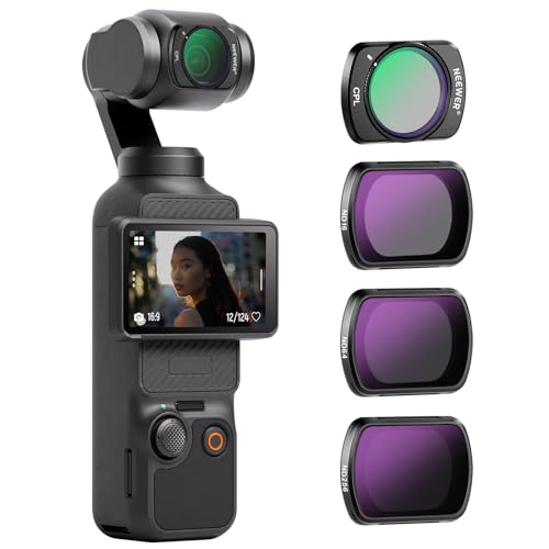 NEEWER HD CPL ND16 ND64 ND256 Filter Set kompatibel mit DJI Osmo Pocket 3 / Pocket 4 / Xtra Muse, magnetisches Gimbal Action Kamera Zubehör Set mit Neutraldichte und Polarisationsfiltern