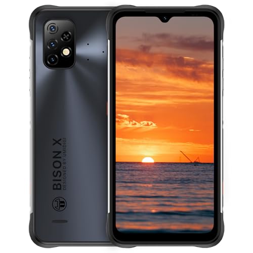 UMIDIGI Bison X10 Outdoor Handy IP68/IP69K wasserdicht stoßfest, 6150mAh Akku, 4G Dual SIM Smartphone ohne Vertrag, 6,53