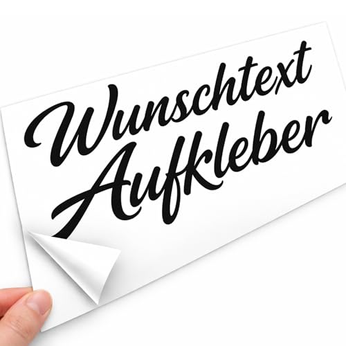 Wunschtext Aufkleber selbst gestalten mit Vorschau – individueller Name Sticker als Autoaufkleber – personalisierter Schriftzug für Auto, Motorrad & mehr, Buchstaben Text Sticker nach Wunsch