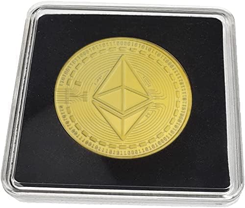 PfX Krypto Ethereum Münze [mit 24-Karat Echt-Gold überzogen] inklusive edlem Kunststoff Münz-Etui