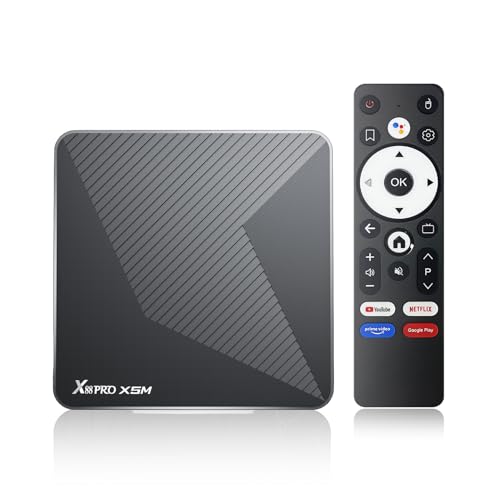 Android TV Box, 2025 S905X5M Android Box 14.0 mit RAM 4G ROM 64G WiFi6 Enternet 10/100M Bluetooth 5.0 USB3.0 Unterstützt 3D HD 8K TV Box - Schwarz