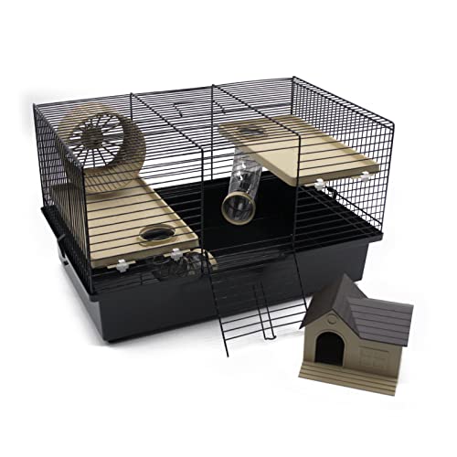 Interzoo Hamsterkäfig, Käfig, Matt mit super Ausstattung in beige