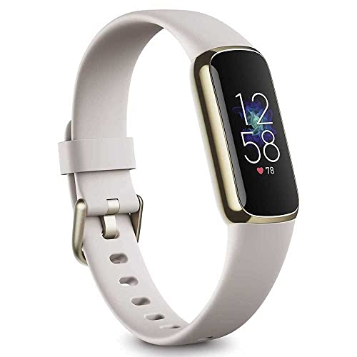 Fitbit Luxe Health & Fitness Tracker with 6-Month Fitbit Premium Membership Included, Stress Management Tools and up to 5 Days Battery, Soft Gold / White