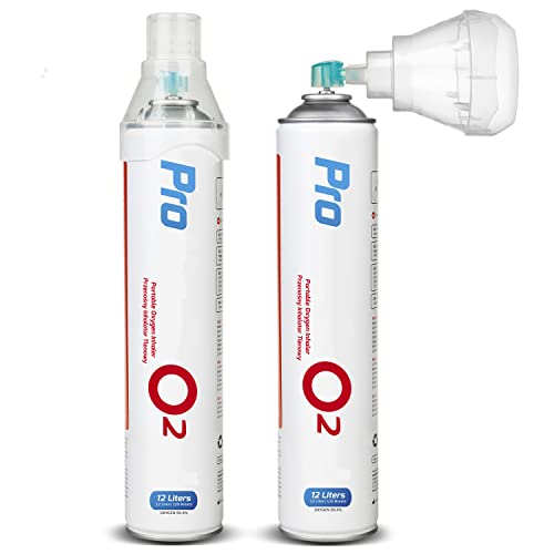 Maclean PR-994 Tragbarer Sauerstoffinhalator 2x12L in der Dose o2 99,4% Universal Mundstück Inhalierbar (2-er Pack)
