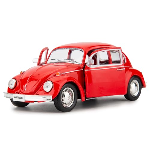 imtfzct 1/36 Volkswagen Käfer (VW Beetle) Casting Auto Modell, Zinklegierung Spielzeug Auto für Kinder, Zurückziehen Fahrzeuge Spielzeug LKW für Kleinkinder Kinder Jungen Mädchen Geschenk