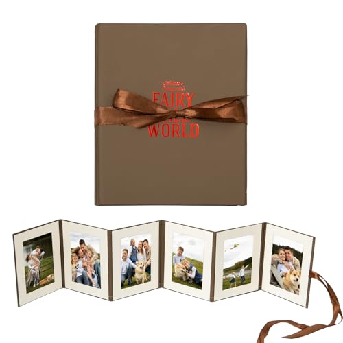 Keboyoe Akkordeon Diy Fotoalbum Falten Fotoalbum Familie Seiten 6 Blatt Akkordeon Fotoalbums zum Selbstgestalten für Bildmaß 12 * 17cm Khaki Fotoalbums als Geburtstag,Jahrestag,Weihnachten Geschenk