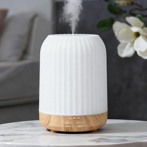 Frogetu Aroma Diffuser, 250ml Diffuser Ätherische Öle, Luftbefeuchter mit Timer, Duftöl Diffusor mit 7 Farben LED, Aromatherapie Diffusor für Duftöle, BPA Frei, Geschenk für Frauen