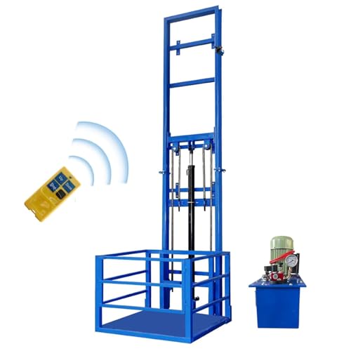 Hydraulische Hebebühne, 1 Tonne Kapazität, 2-5 m Höhe, Wandmontierter Lastenaufzug für Garage, Lager, Heimgebrauch