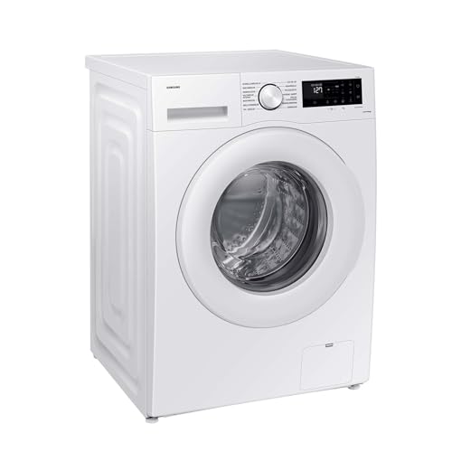 Samsung Waschmaschine, 8 kg, 1.400 U/min, EEK: A, Mikroplastik-Programm, Ecobubble, 14 Programme, WiFi SmartControl, Weiß, WW80CGC04ATEEG