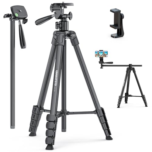 CAMBOFOTO Handy stativ 185 cm mit Horizontalarm für Overhead-Aufnahmen