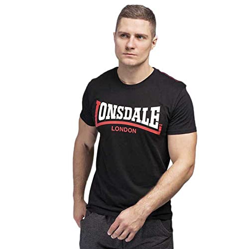 Lonsdale London Two Tone Männer T-Shirt schwarz XL 100% Baumwolle Streetwear
