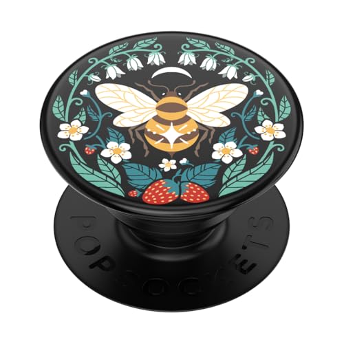 PopSockets : PopGrip - Ausziehbarer Ständer und Griff mit austauschbarem Oberteil für Smartphones und Tablets - Bee Boho