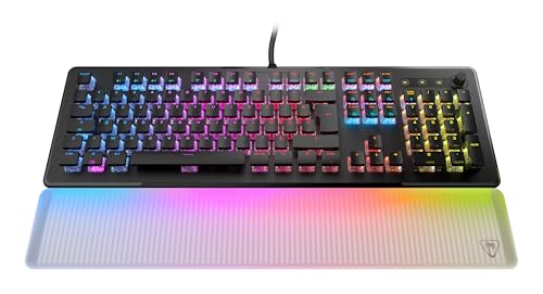 Turtle Beach Vulcan II Max – Optisch-mechanische PC-Tastatur, anpassbare RGB-Beleuchtung, Handballenauflage, lineare Titan II-Schalter, Aluminiumplatte – Schwarz