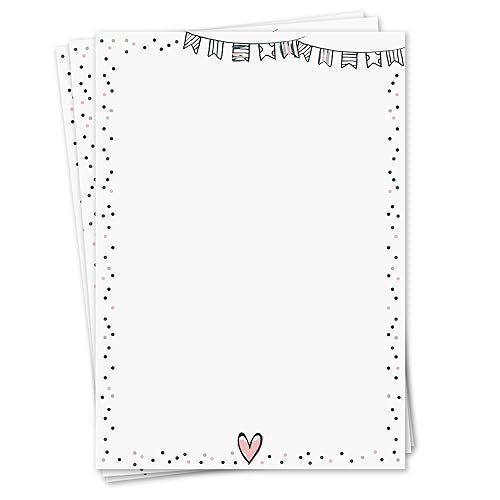 Younikat Briefpapier Set Konfetti 50 Blatt 90 g/m² DIN A4 - dv425