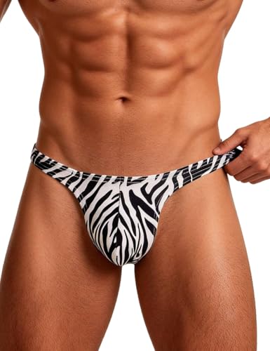 ohyeahlady String Tanga Herren Sexy Unterwäsche für Mann T-Back Slip Beule Ouvert Höschen Männer Große Größen Reizwäsche Sissy Dessous Low-Rise Unterhosen Thong Ouvert Underwear Weiß XL