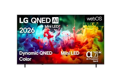 LG 75QNED7EB3A TV 75 Zoll, 1900 Mm, 4K QNED Mini LED AI, α7 Gen9 Prozessor, webOS 26, 60Hz, VRR, Modelljahr 2026