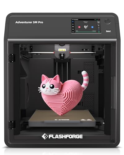 FLASHFORGE Adventurer 5M Pro 3D Drucker,600mm/s Hochgeschwindigkeitsdruck,3D-Druckmaschinen Automatische Nivellierung,Doppelfiltration,Fernüberwachung,Schnellabnehmbare Düse,Automatische Abschaltung