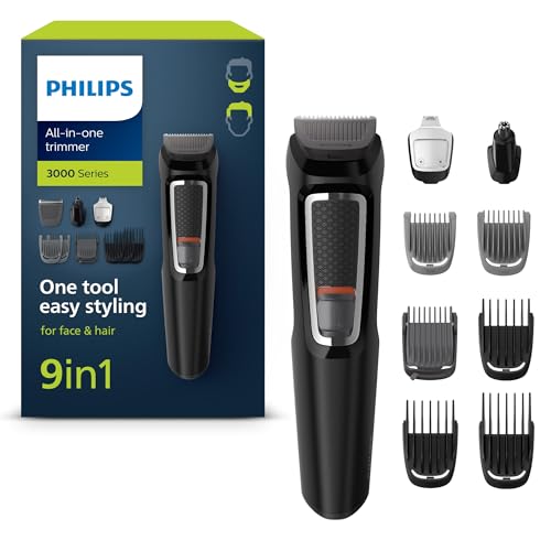 Philips Multigroom Series 3000 9-in-1, für Gesicht und Haare (Model MG3740/15)