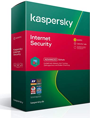 Kaspersky Internet Security 2022 | 3 Geräte | 1 Jahr | Windows/Mac/Android | Aktivierungscode in Standardverpackung