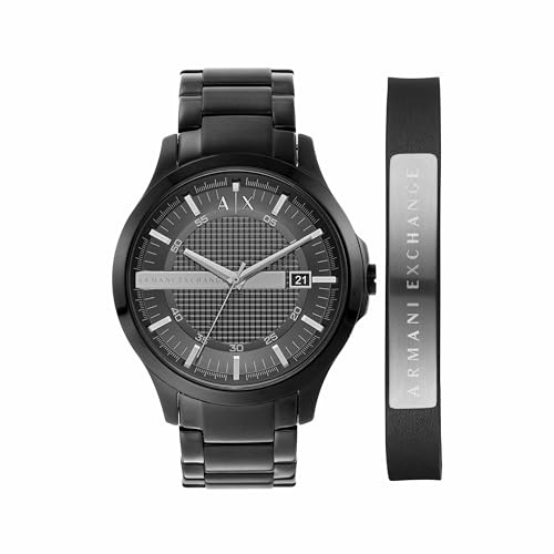 Emporio Armani Herren Analog Quarz Uhr mit Edelstahl Armband AX7101
