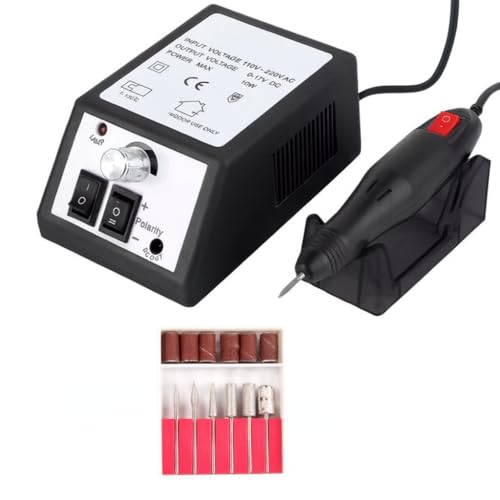 Lewer - Nagelfräser Set DM-2000 20W, Professionelles Maniküre & Pediküre Set, Nagelhaut- & Lackentferner, Schwarz, Manicure Pedicure